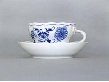 GRÜN  Zwiebelmuster Tasse und Untertasse D+D 0,35l Original Bohemia Porzellan Dubi Karlsbader 