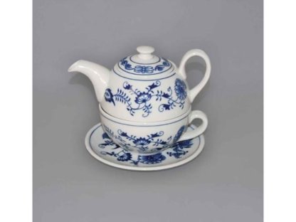GRÜN  Zwiebelmuster Teeservice Duo 0,45l Original Bohemia Porzellan Dubi Karlsbader 