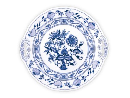 ZELENÝ Cibulák Tanier koláčový 28cm Originálny Český Porcelán Dubí