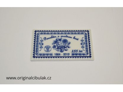 známka poštová cibulák Dubí 155 rokov cibuľový porcelán
