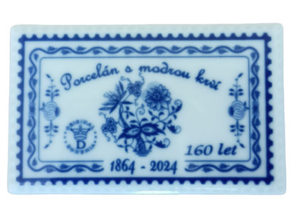 Zwiebelmuster postage stamp 160 years blue onion patern Bohemia Dubi