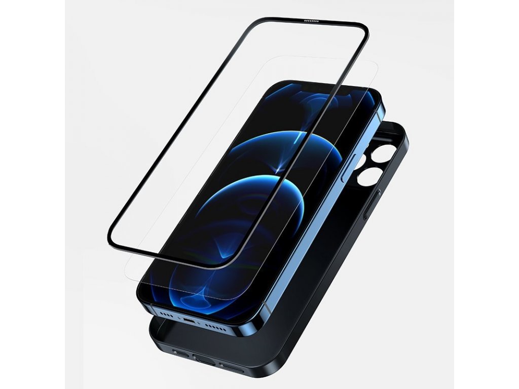 360 Full Case iPhone 13 Pro Max zadní a přední kryt + tvrzené sklo červený