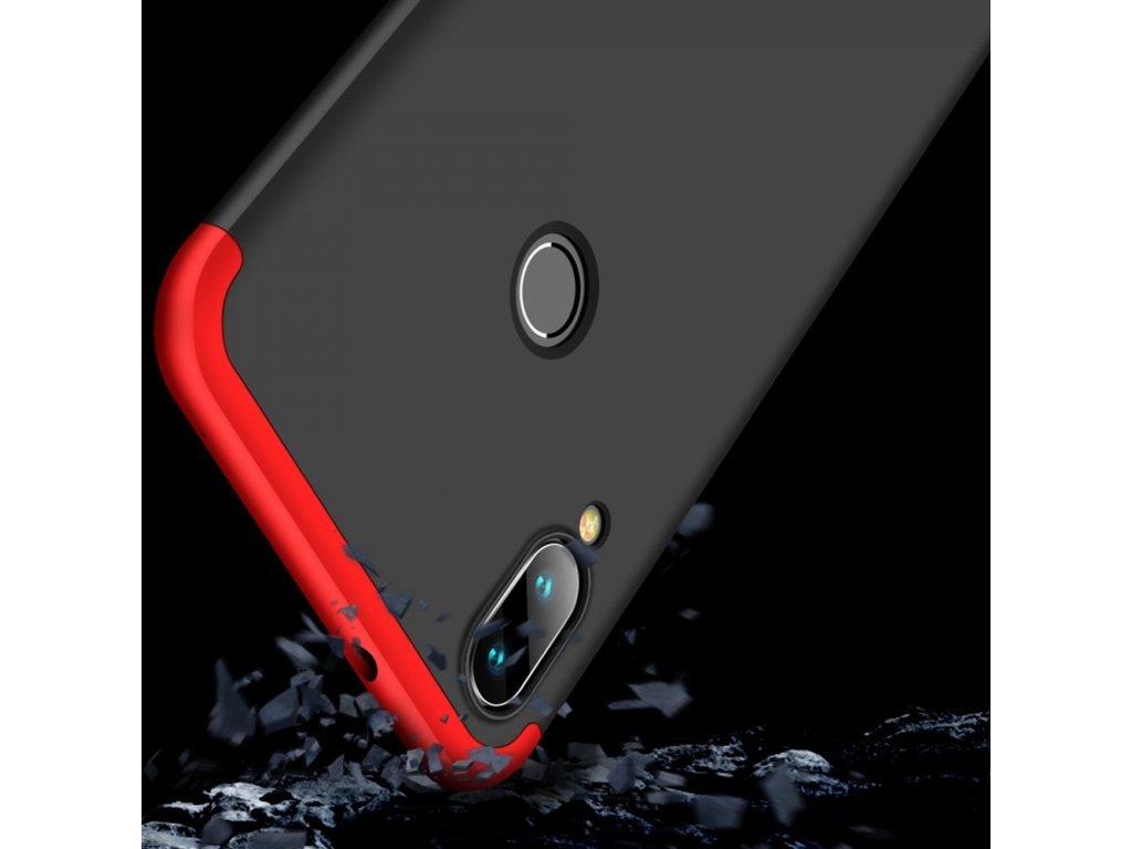 360 Protection Case pouzdro na přední i zadní část telefonu Xiaomi Mi Play černo/červené