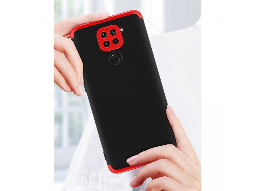 360 Protection Case pouzdro na přední i zadní část telefonu Xiaomi Redmi 10X 4G / Xiaomi Redmi Note 9 černé