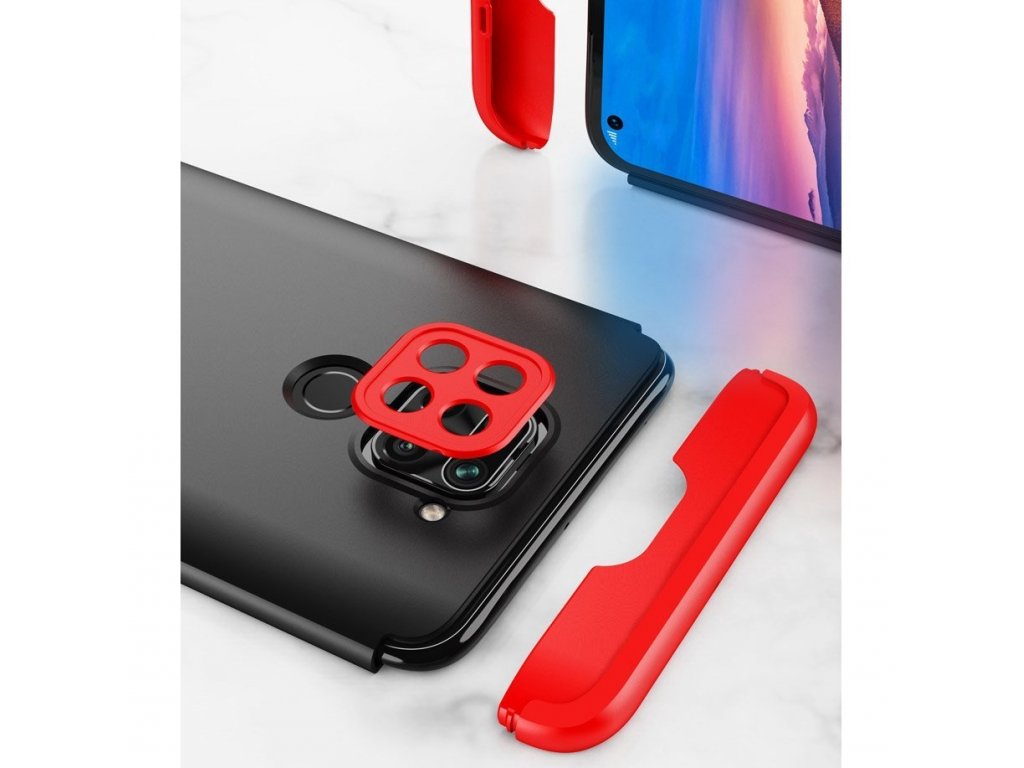 360 Protection Case pouzdro na přední i zadní část telefonu Xiaomi Redmi 10X 4G / Xiaomi Redmi Note 9 černé