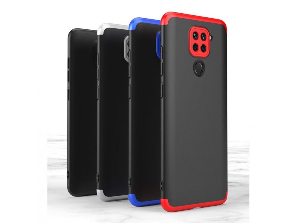 360 Protection Case pouzdro na přední i zadní část telefonu Xiaomi Redmi 10X 4G / Xiaomi Redmi Note 9 černé