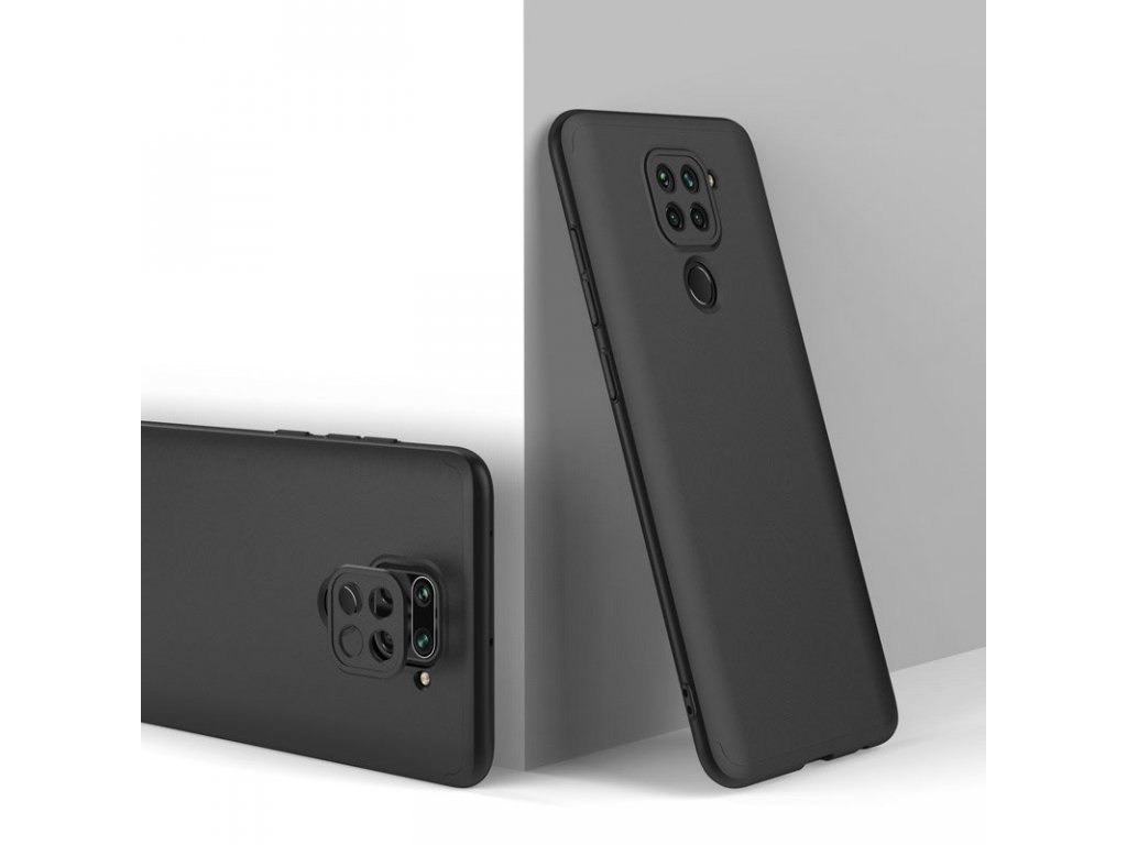 360 Protection Case pouzdro na přední i zadní část telefonu Xiaomi Redmi 10X 4G / Xiaomi Redmi Note 9 černé