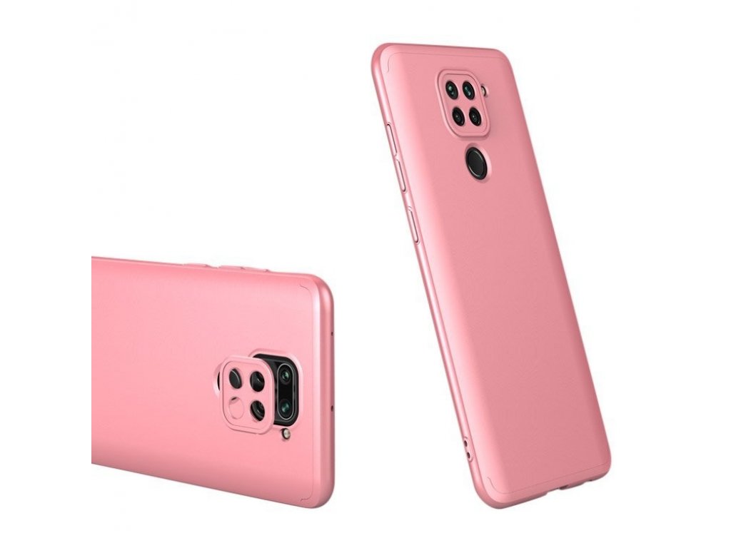 360 Protection Case pouzdro na přední i zadní část telefonu Xiaomi Redmi 10X 4G / Xiaomi Redmi Note 9 černo/červené