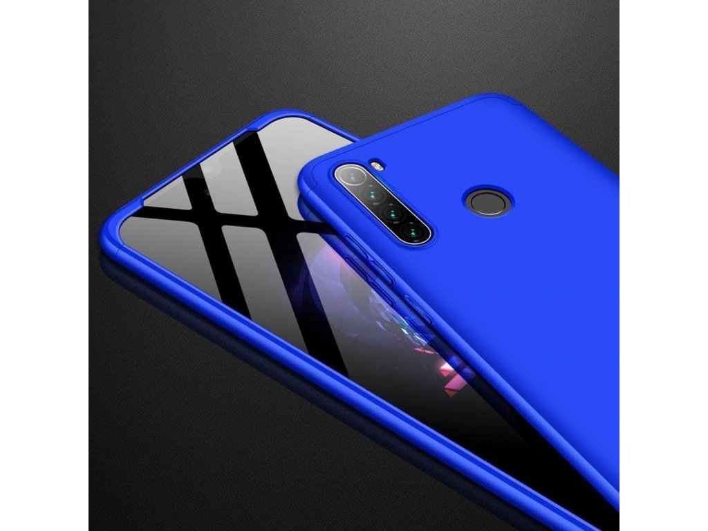 360 Protection Case pouzdro na přední i zadní část telefonu Xiaomi Redmi Note 8T modré