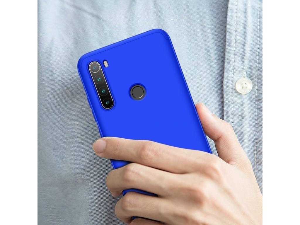 360 Protection Case pouzdro na přední i zadní část telefonu Xiaomi Redmi Note 8T modré