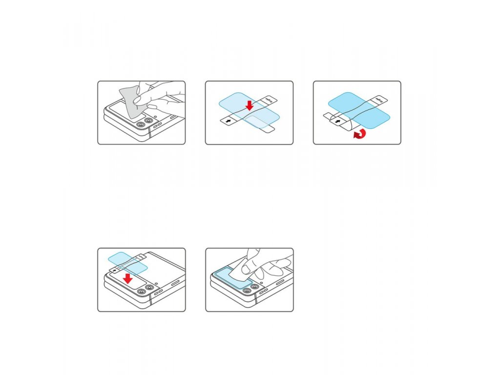 3x tvrzené sklo pro zadní mini displej pro Samsung Galaxy Z Flip4 (G4as085)