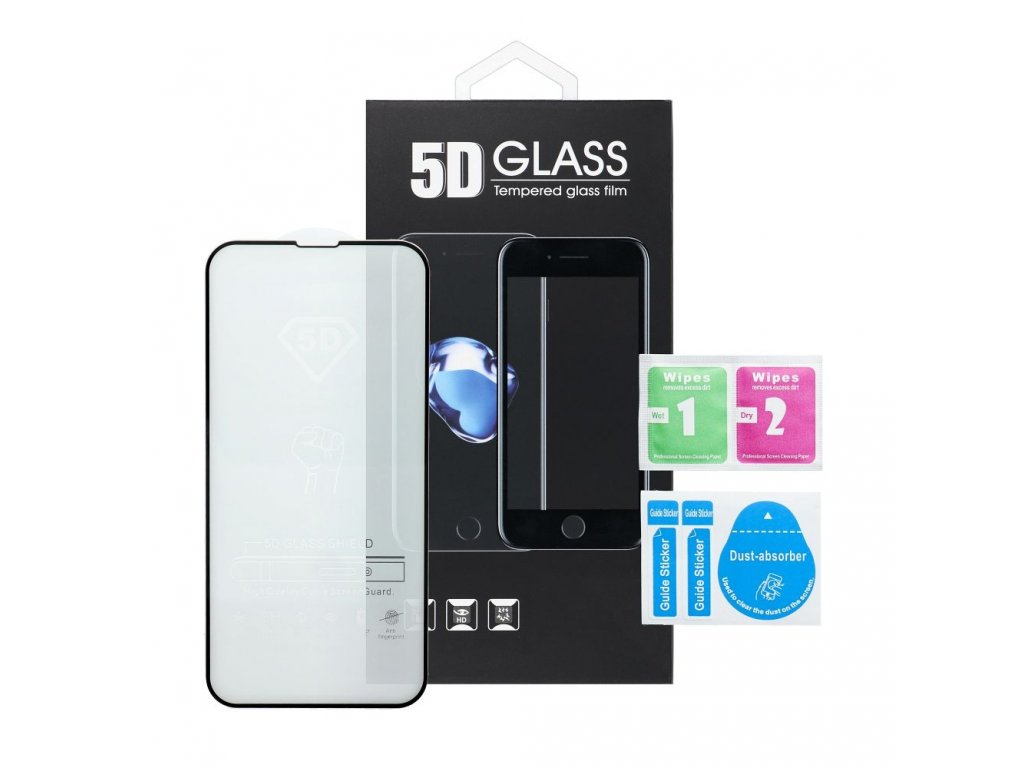 5D Full Glue Tempered Glass - for iPhone 14 Pro (MATTE) black