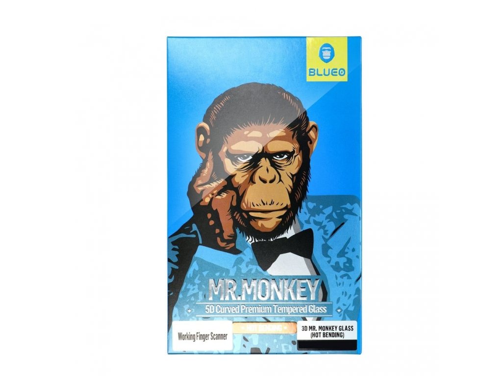 5D Mr. Monkey Glass tvrzené sklo Samsung Galaxy M51 černé