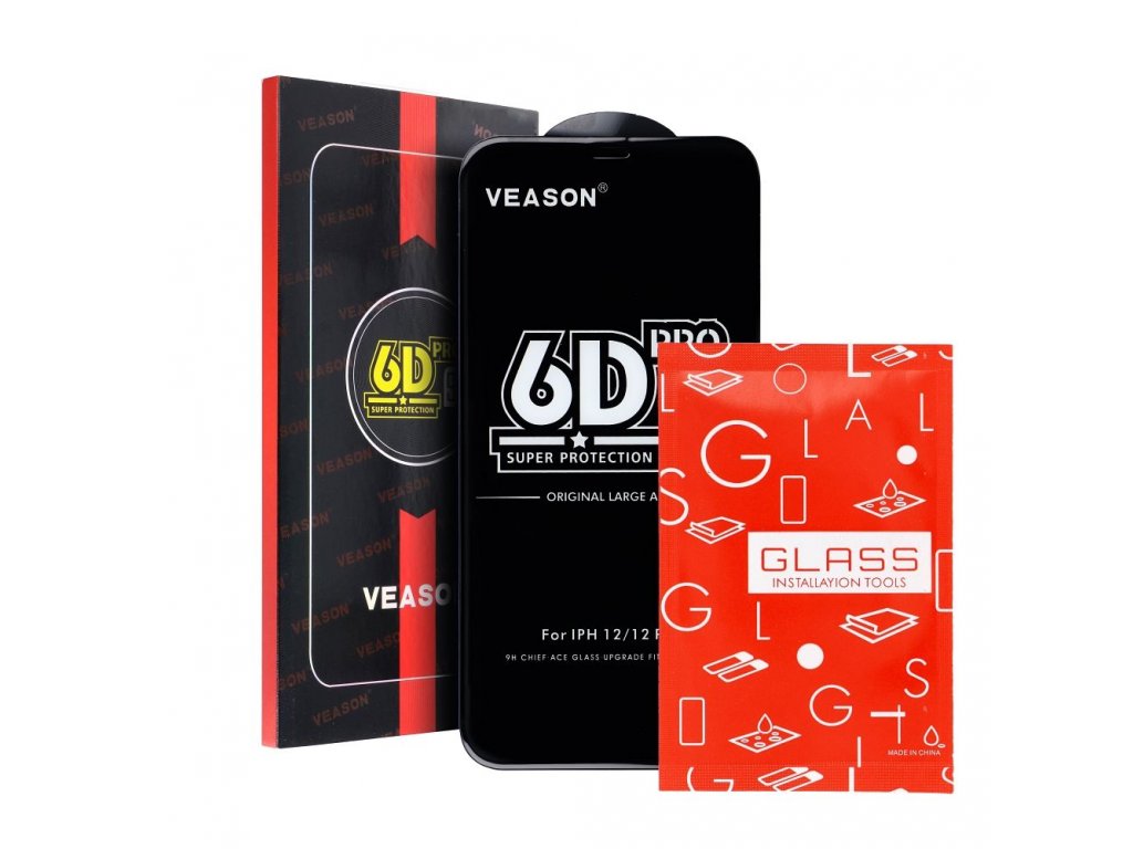 6D Pro Veason Easy-Install Glass  - for Iphone 15 black