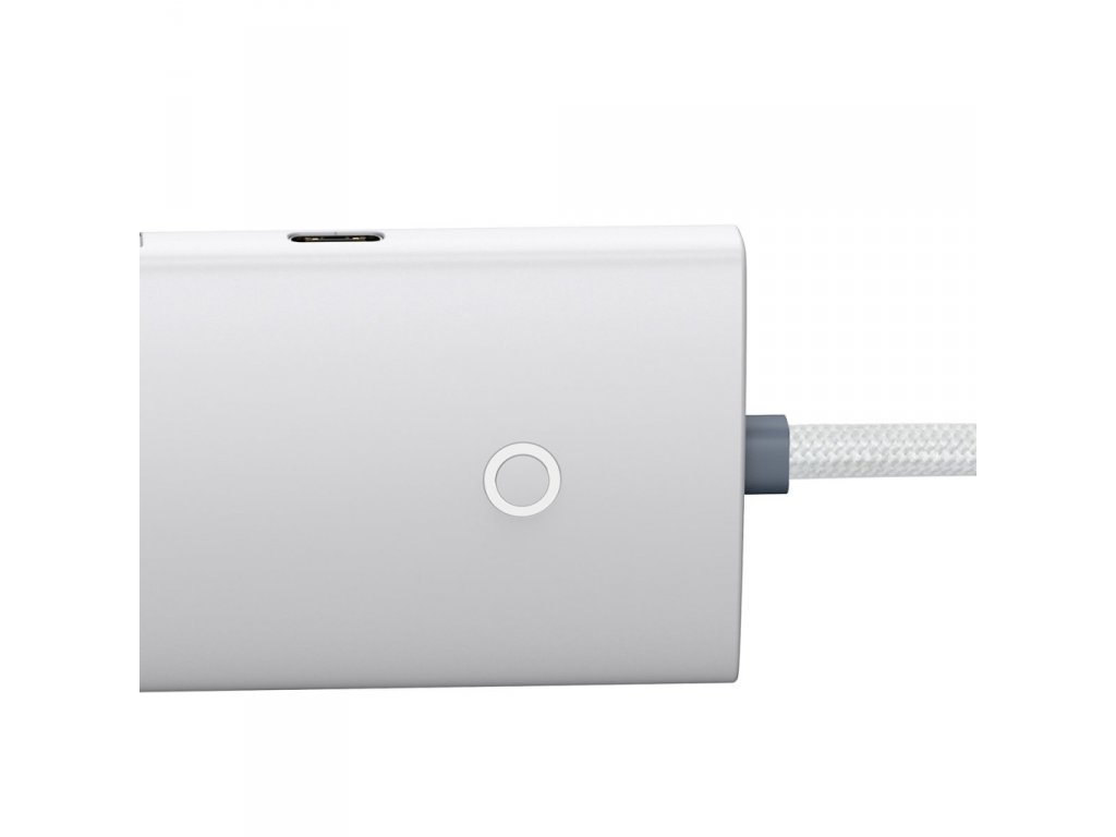 adaptér HUB USB Type C - 4x USB 3.0 1m - bílý (WKQX030402)