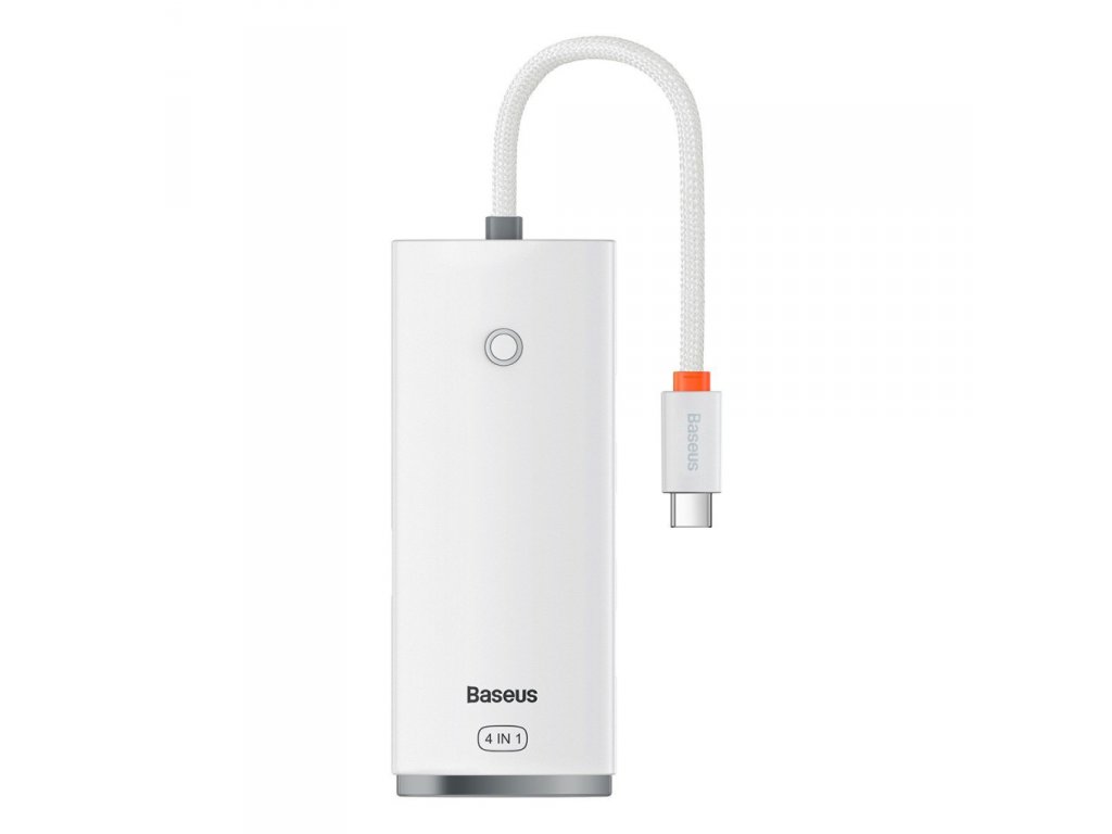 Adaptér HUB USB Type C - 4x USB 3.0 25cm - bílý 25cm (WKQX030302)