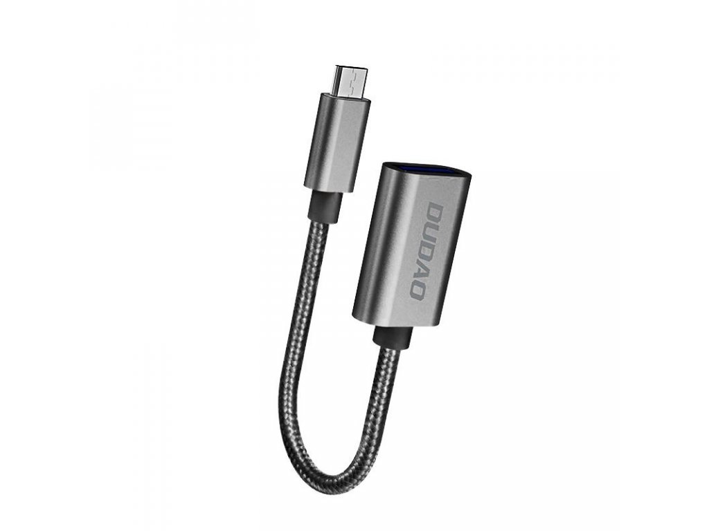 Adaptér kabel OTG z USB 2.0 na micro USB černý (L15M)