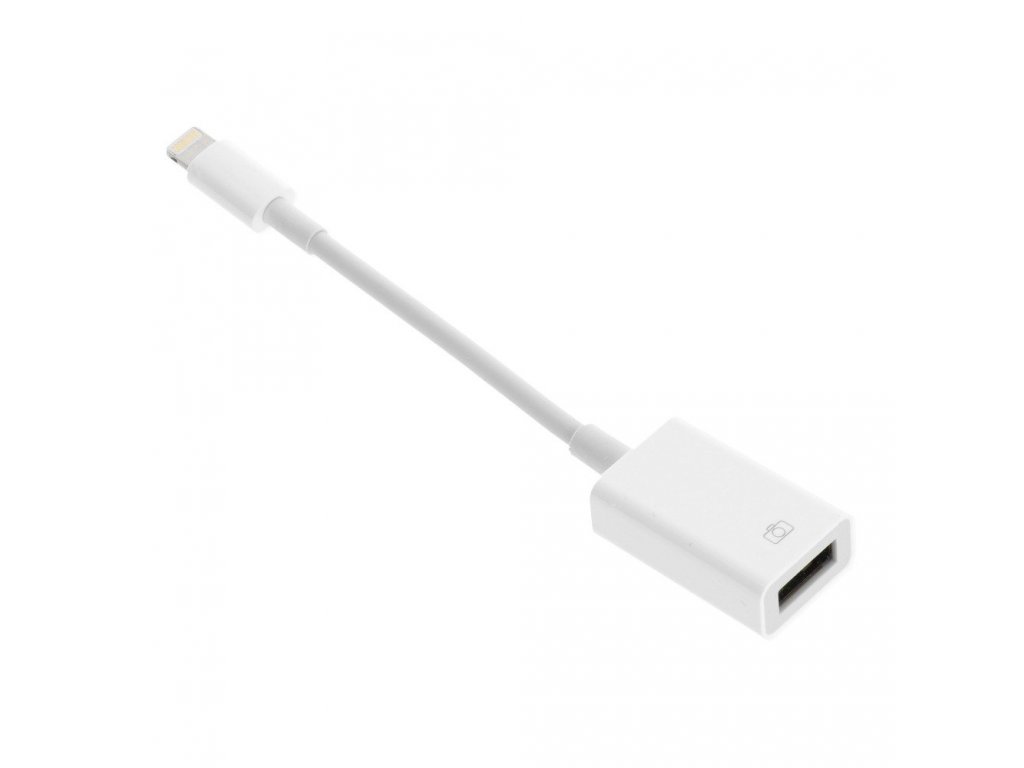 Adaptér / kabel pro Iphone Lightning 8-pin - OTG bílý