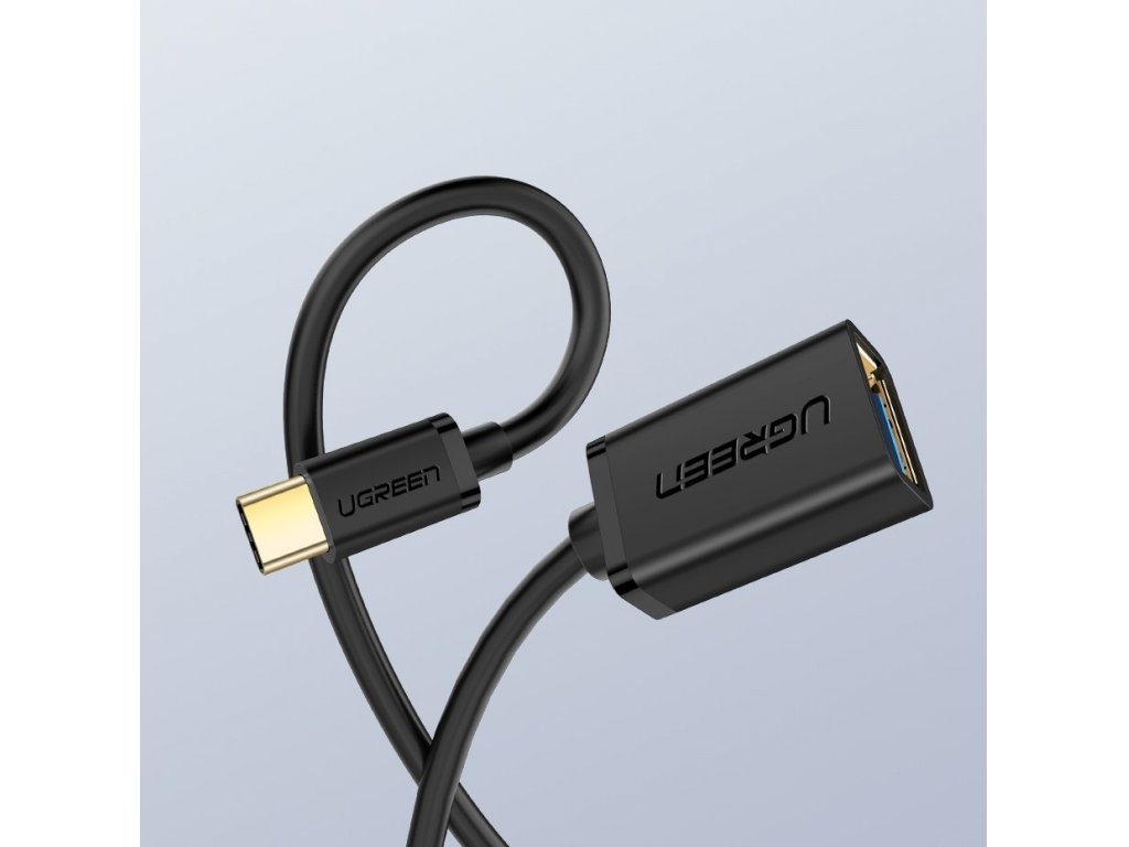 Adaptér OTG z USB 3.0 na USB-C černý (30701)