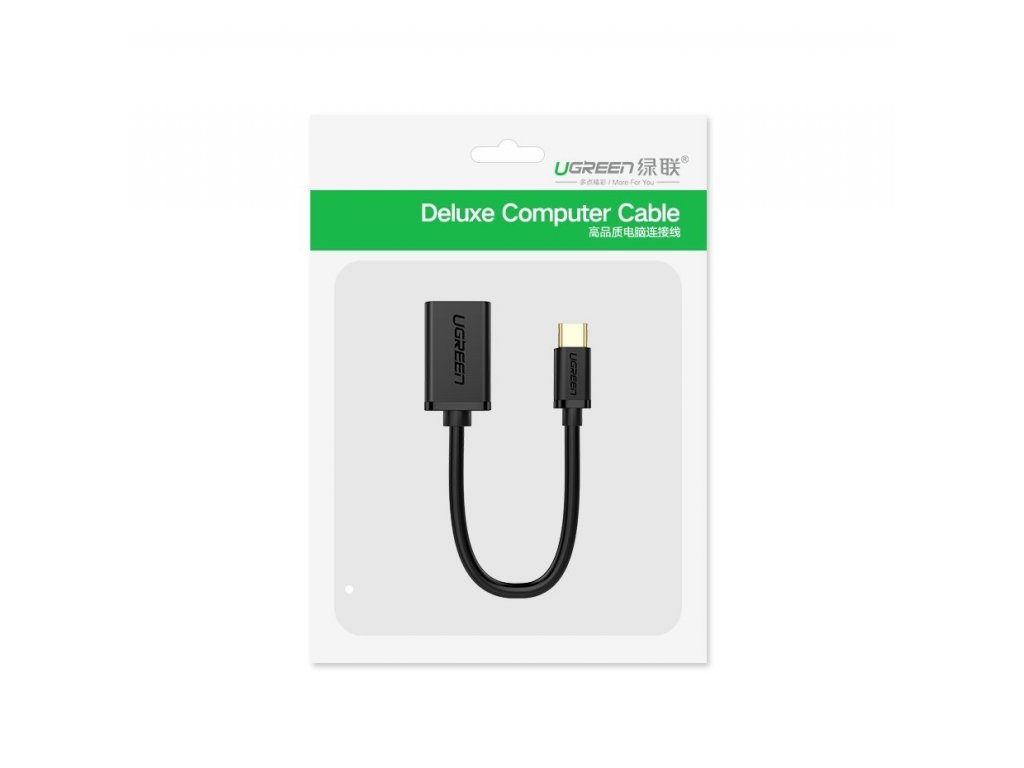 Adaptér OTG z USB 3.0 na USB-C černý (30701)