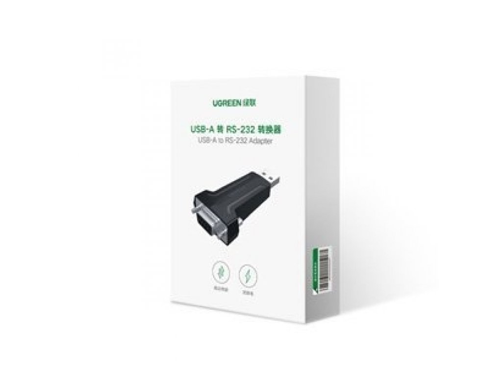 Adaptér převodník DB9 RS-232 - USB černý (80111 CM326)