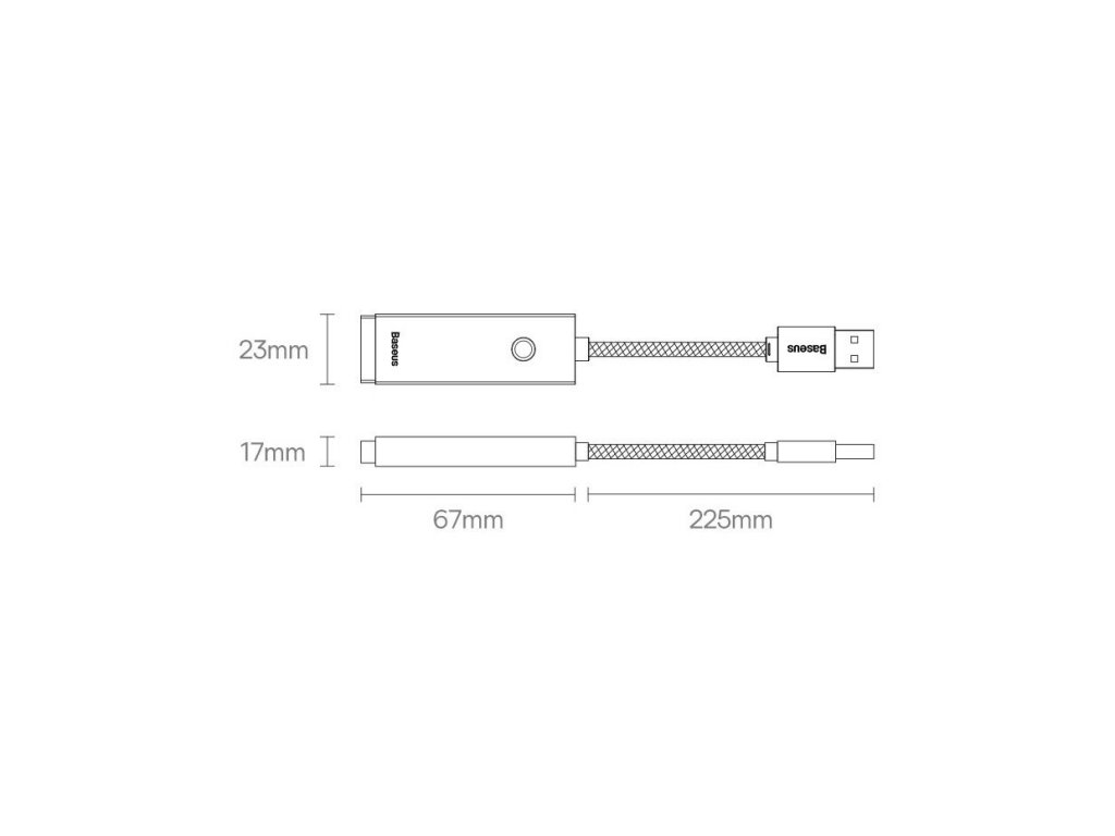 Adaptér USB řady Lite - zásuvka RJ45 LAN 100Mb/s šedá (WKQX000013)