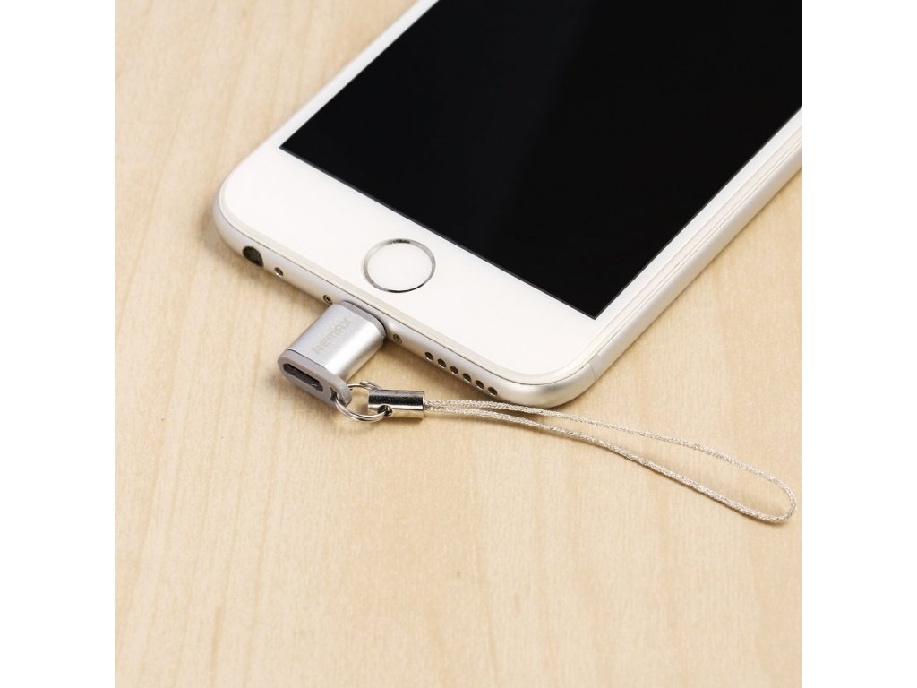 Adaptér z micro USB na Lightning stříbrný