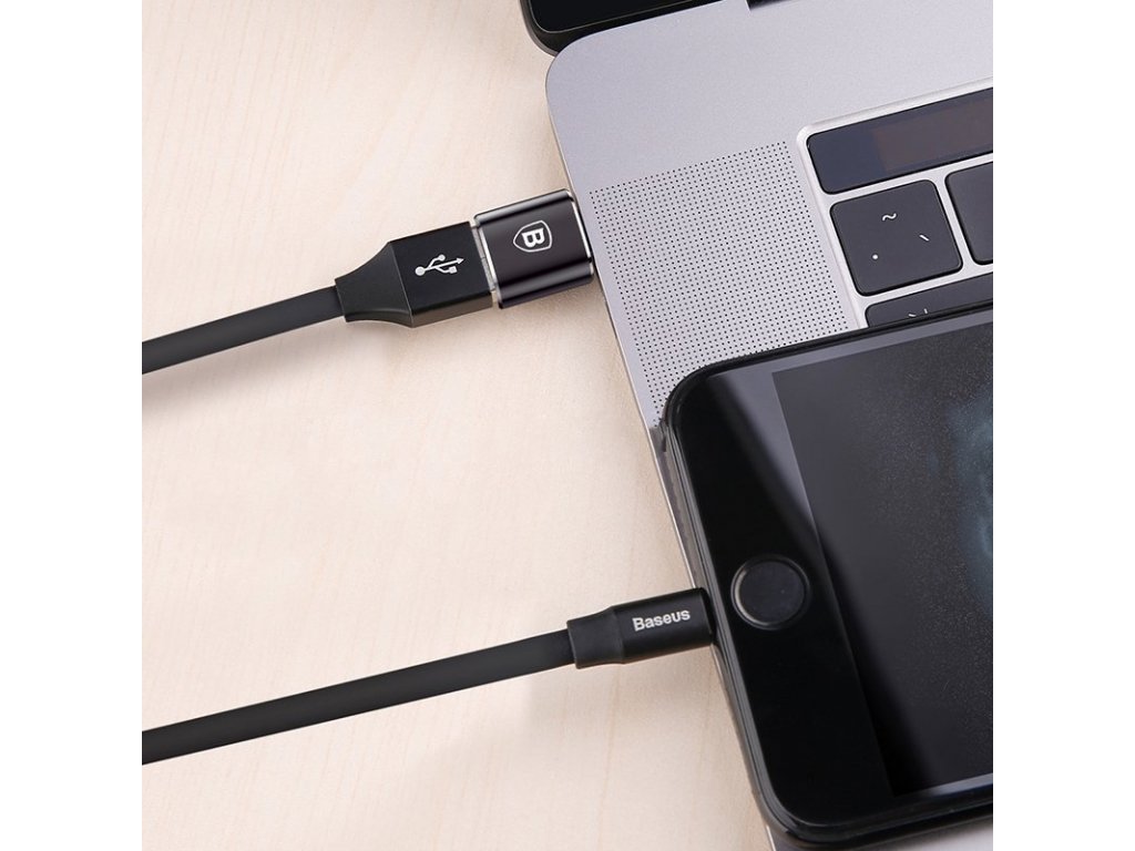 Adaptér z USB na USB Type-C černý