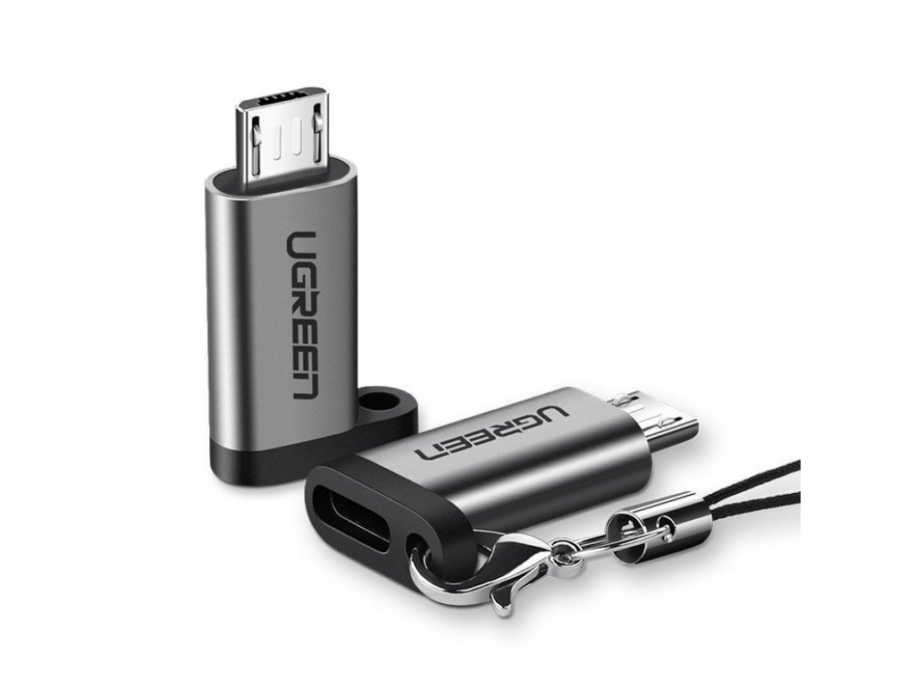 Adaptér z USB Typ C na micro USB šedý (50590)