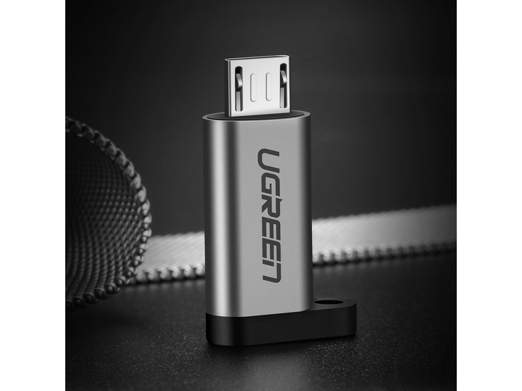 Adaptér z USB Typ C na micro USB šedý (50590)