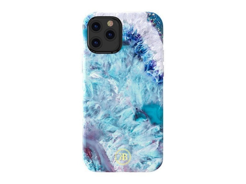 Agate Series elegantní pouzdro s potiskem achát iPhone 12 Mini modré