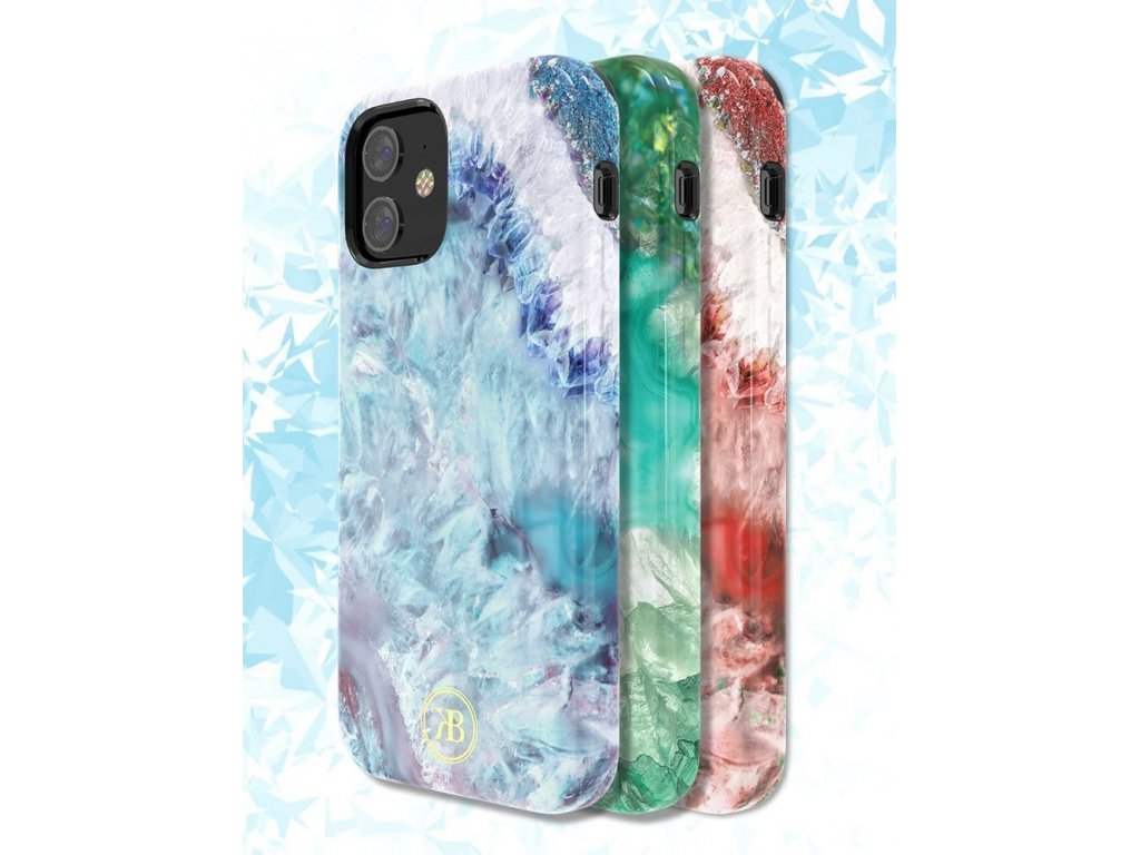 Agate Series elegantní pouzdro s potiskem achát iPhone 12 Mini modré