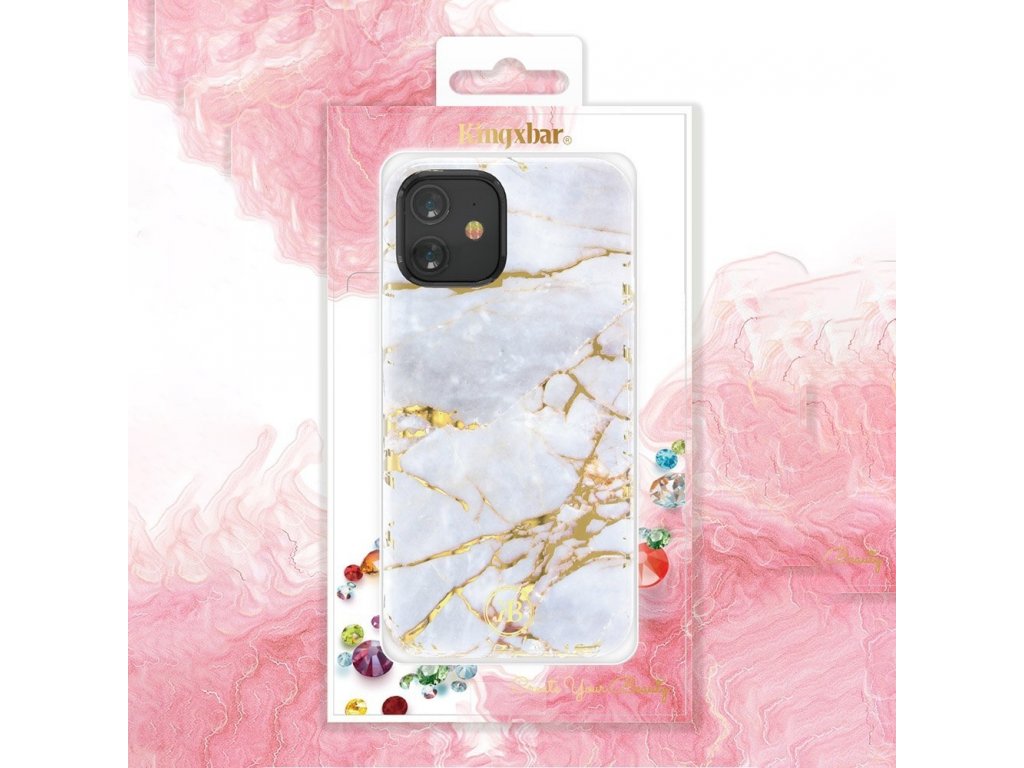 Agate Series elegantní pouzdro s potiskem achát iPhone 12 Mini modré