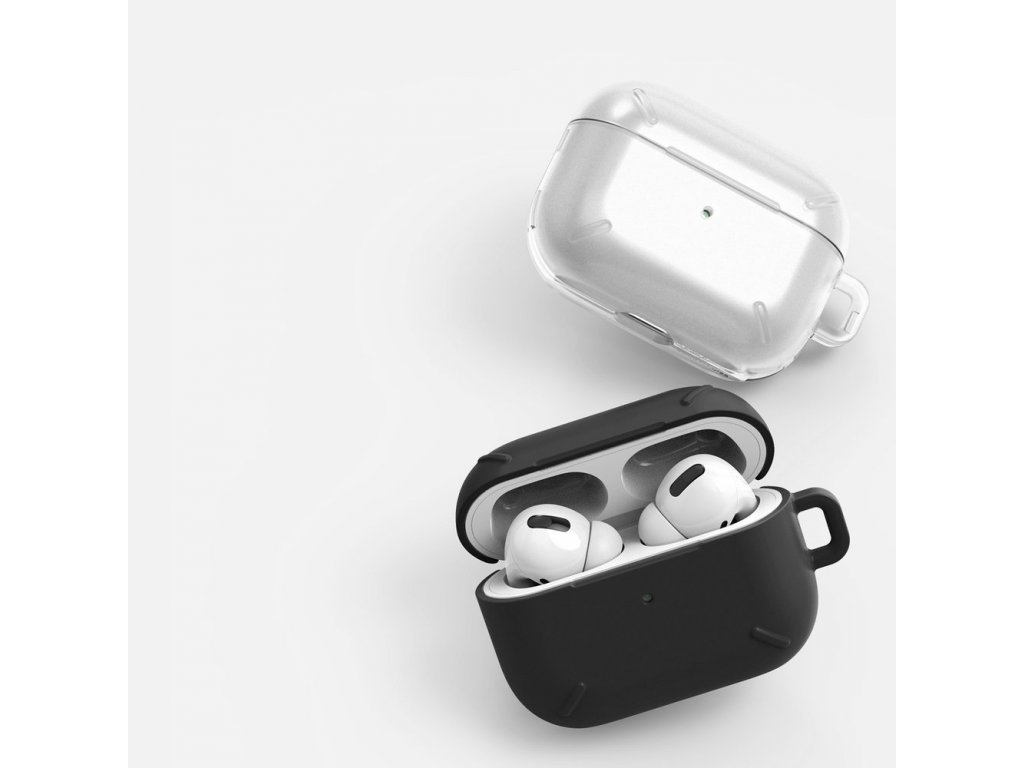 AirPods Case odolné pouzdro na sluchátka AirPods Pro + karabinka černé (ACEC0013)