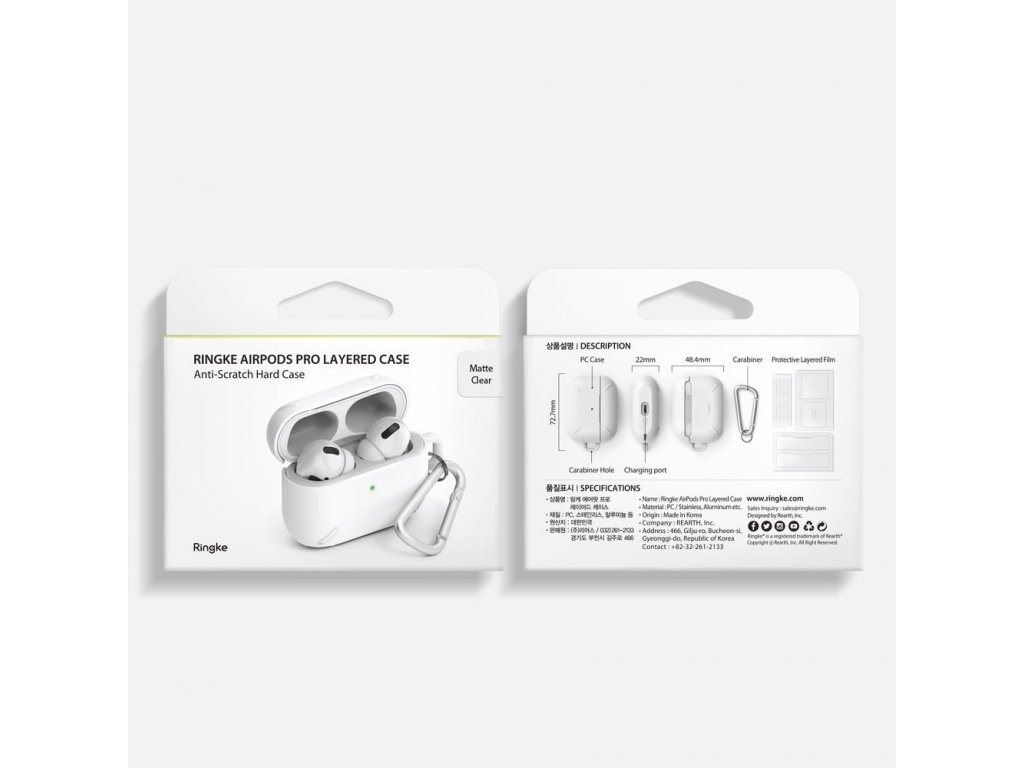 AirPods Case odolné pouzdro na sluchátka AirPods Pro + karabinka černé (ACEC0013)