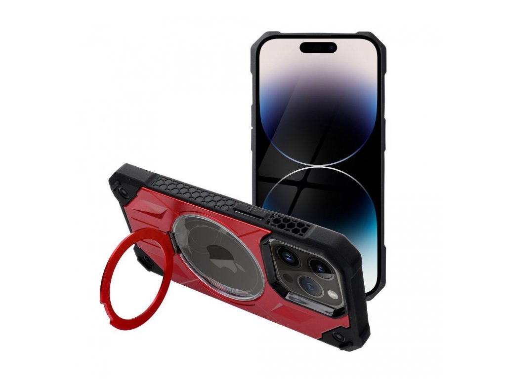 Armor Mag Cover case compatible with MagSafe for IPHONE 14 PRO red