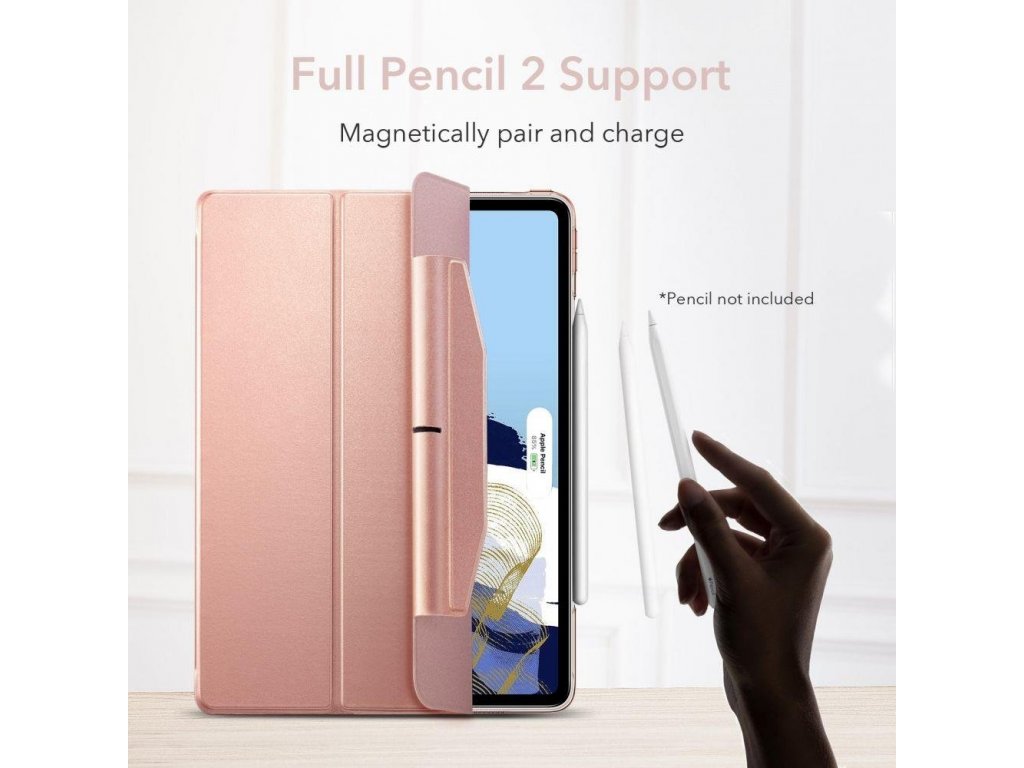 ASCEND TRIFOLD A TVRZENÉ SKLO pro IPAD PRO 11 2021 ROSE GOLD