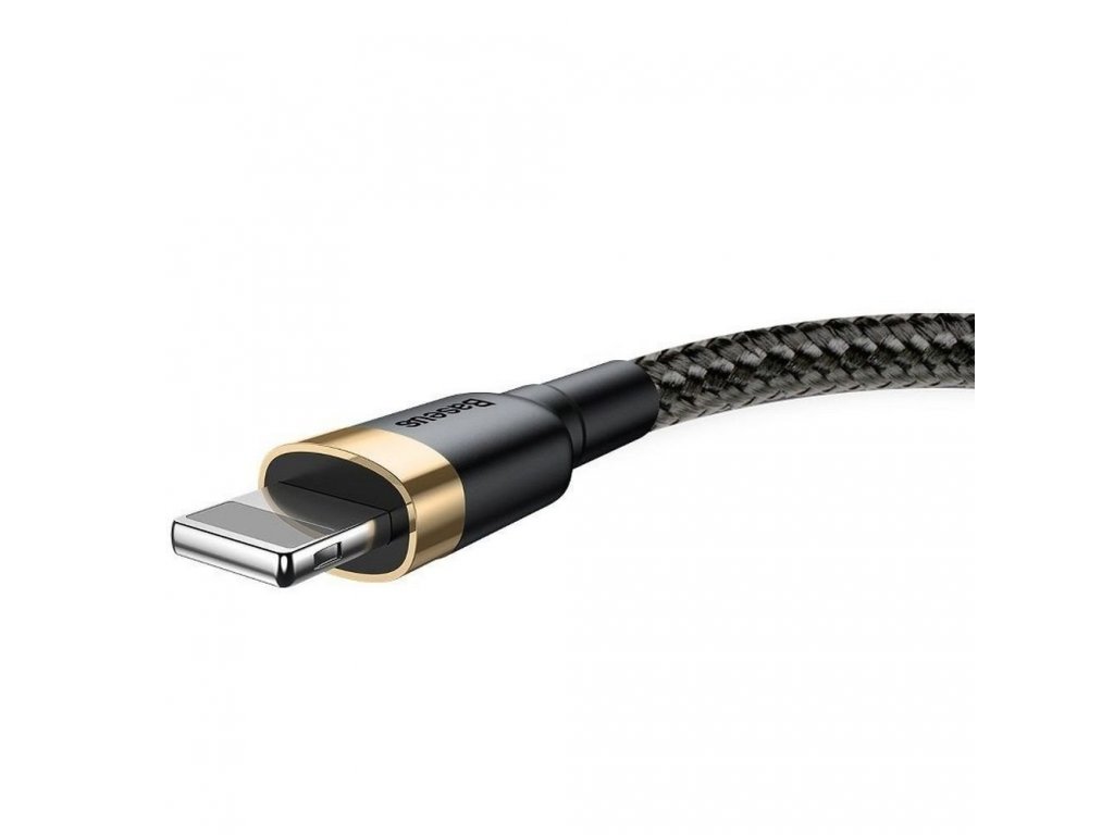 BASEUS kabel USB a Apple Lightning 8-pin 2,4A Cafule CALKLF-BV1 1m zlato-černý