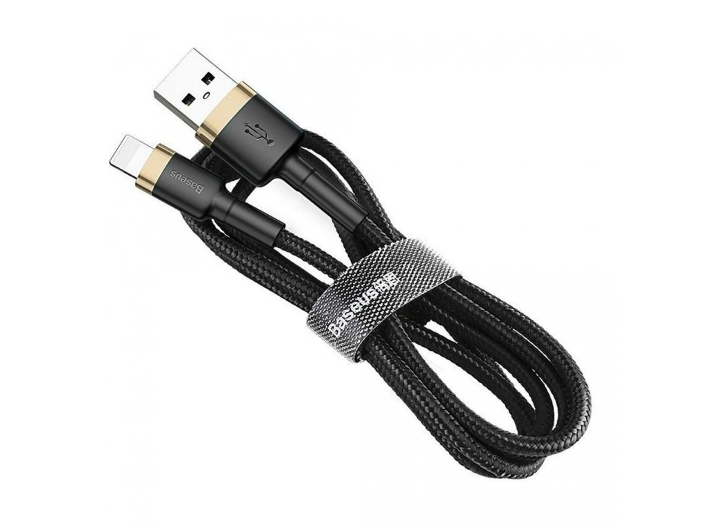 BASEUS kabel USB a Apple Lightning 8-pin 2,4A Cafule CALKLF-BV1 1m zlato-černý