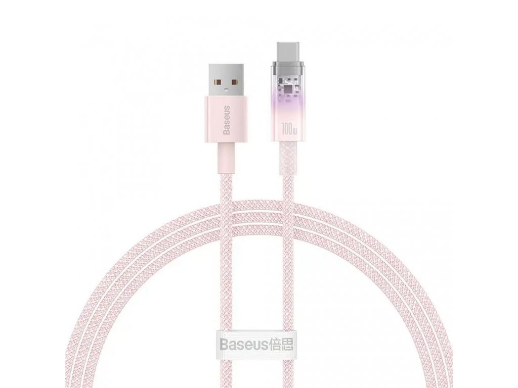 BASEUS cable USB to Type C Power Delivery Explorer 100W 1m  pink CATS010404