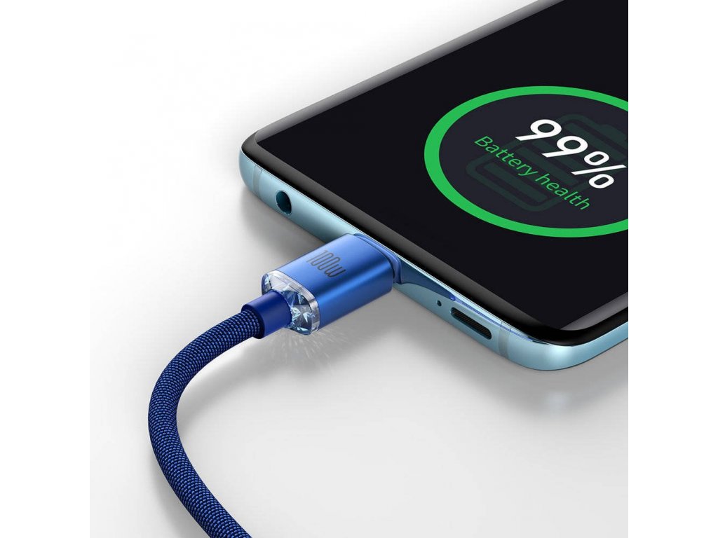 Datový Kabel Baseus USB-C / USB-C 1,2m - modrý