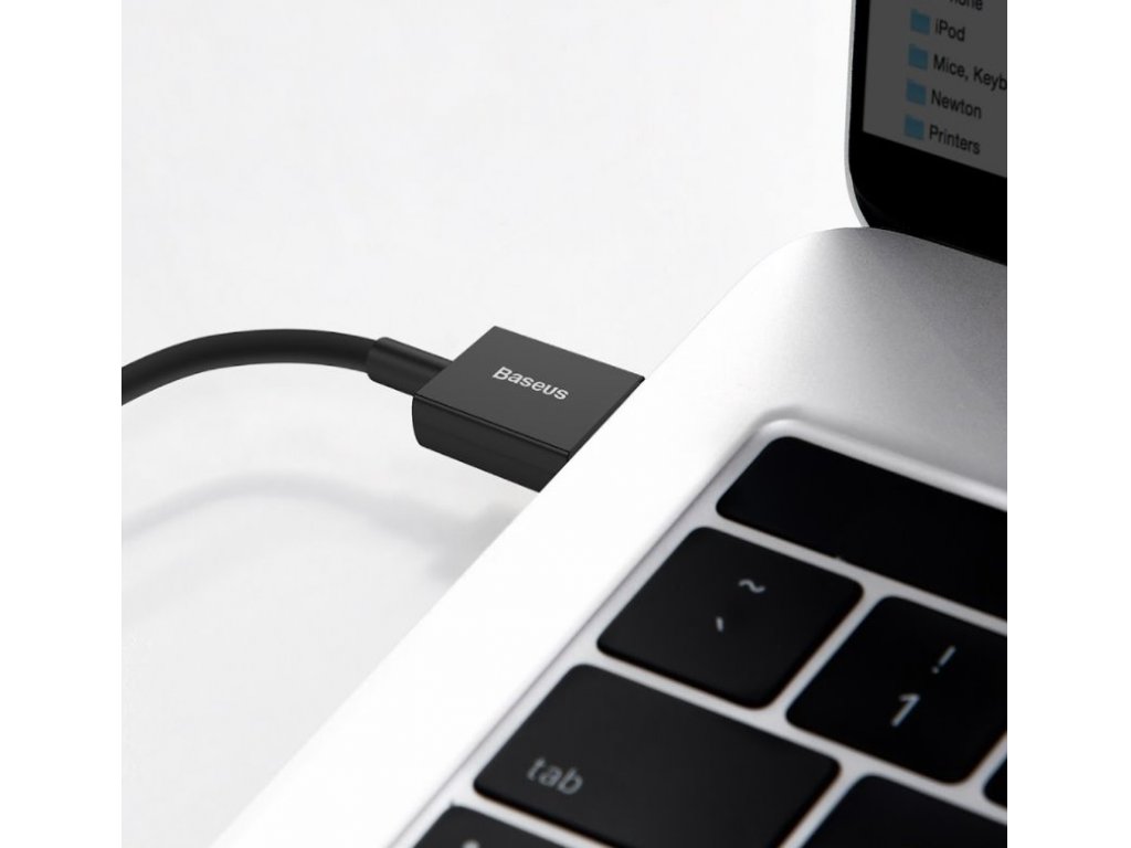 Baseus CALYS-C01 Rychlenabíjecí datový kabel USB na Lightning 2.4A 2m černý