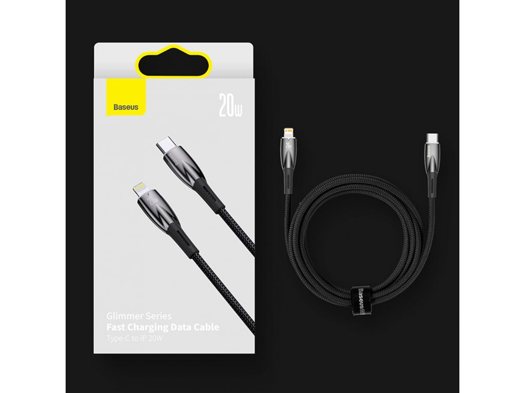 Baseus Glimmer Series rychlonabíjecí kabel USB-A - USB-C 100W 480Mbps 1m modrý