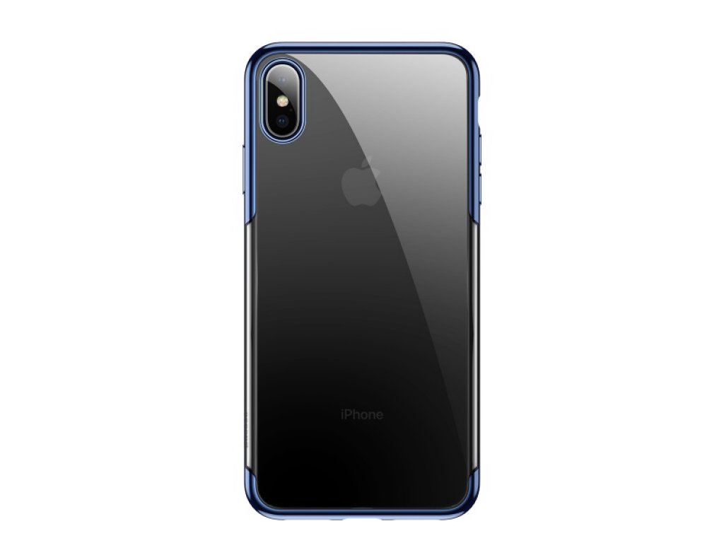 Baseus pouzdro pro iPhone XS Max Shining transparentní-modrá