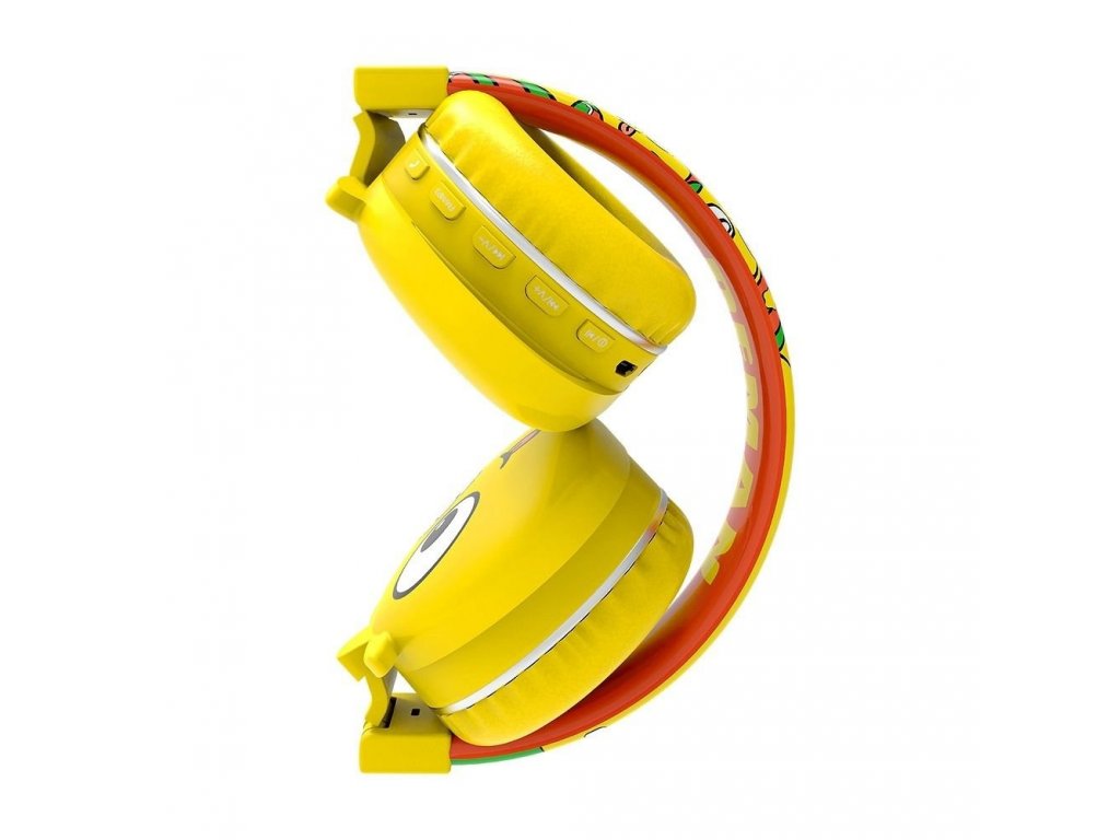 Bezdrátová sluchátka na uši Deman YLFS-09BT s bluetooth žlutá