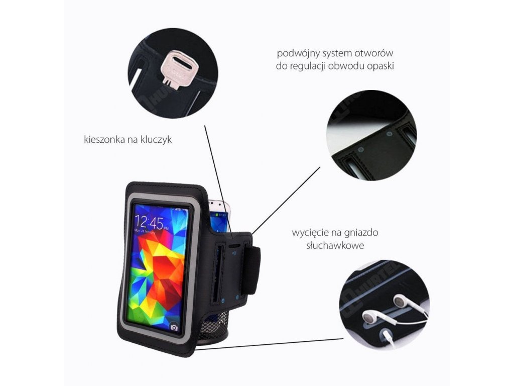 Běžecký pásek na rameno armband Samsung Galaxy s6 s5 s4 s3 světle růžový