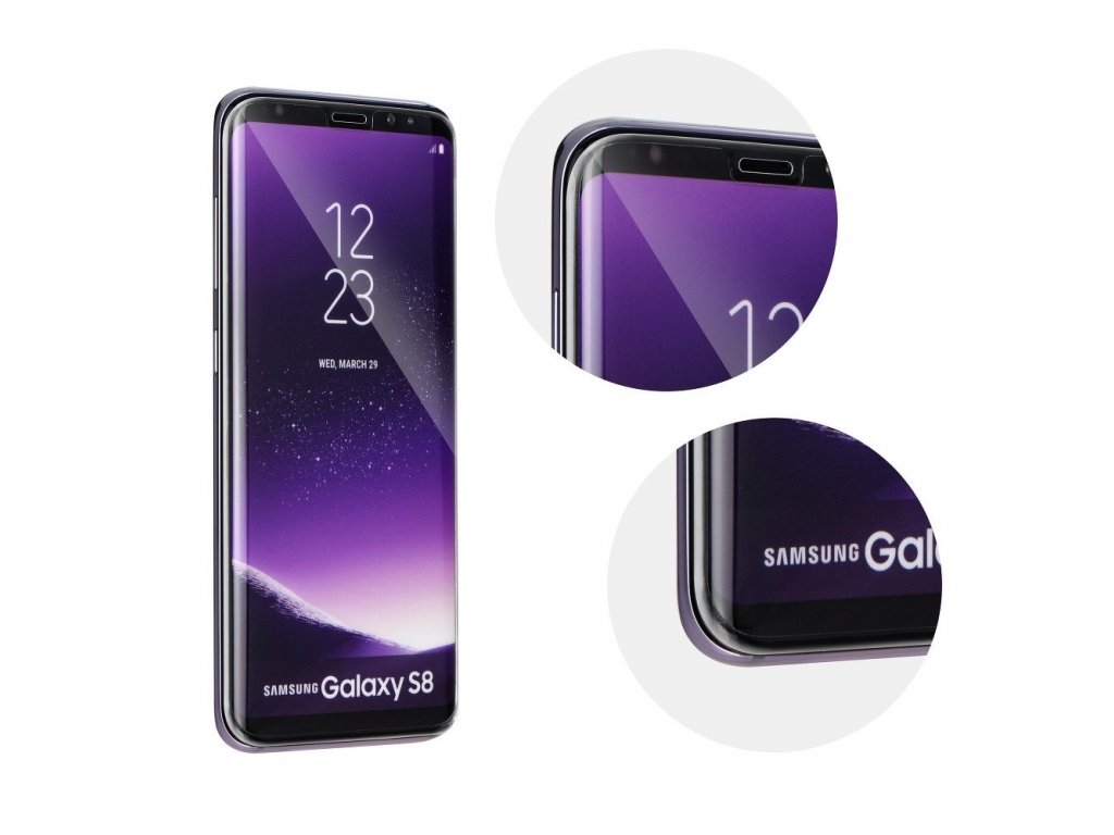 Blue Star 3D tvrzené sklo - Samsung Galaxy S8 Plus (vhodné do pouzdra) - transparentní