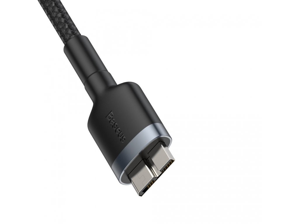 Cafule Cable prodlužovací odolný nylonový kabel USB 3.0 / micro USB SuperSpeed 2 A 1 m šedý (CADKLF-D0G)