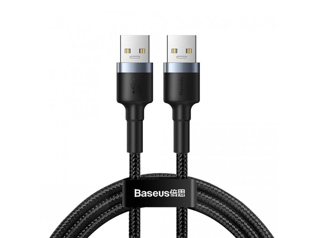 Prodlužovací nylonový kabel USB 3.0 / USB 3.0  2 A 1 m - šedý