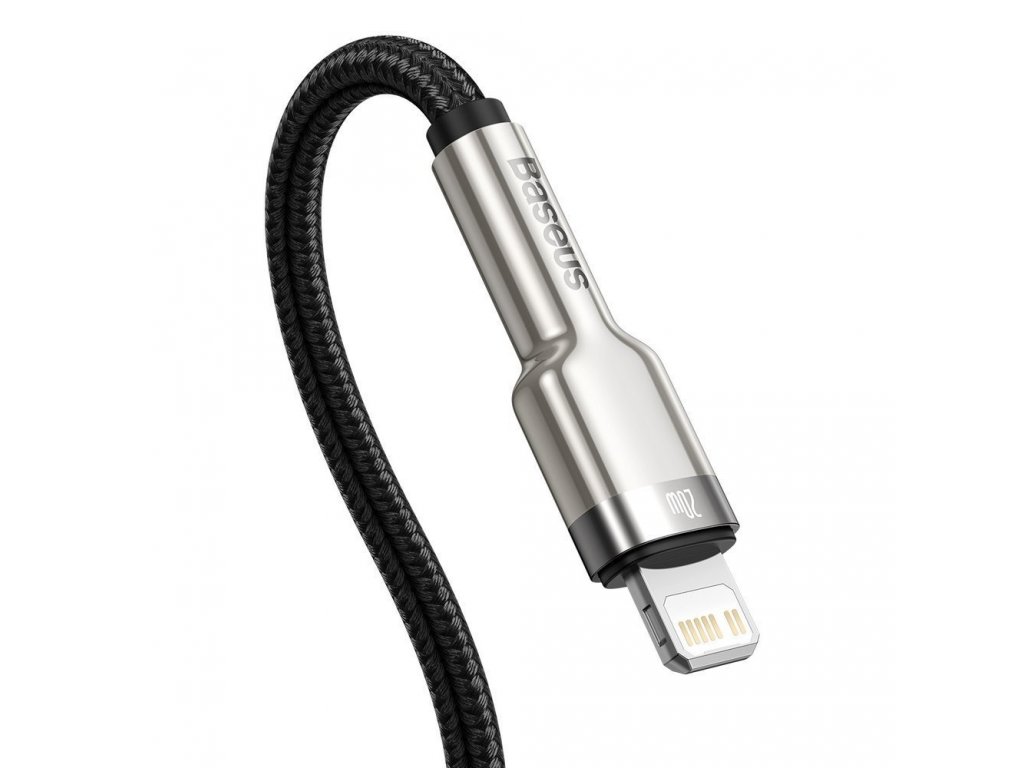 Datový kabel USB Typ C - Lightning 20 W Power Delivery 1 m - černý